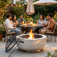 Barbecue au charbon de bois portable et écologique, foyer autoportant moderne pour le camping, les fêtes et l'extérieur