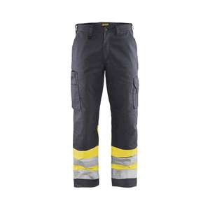 BLAKLADER - 156418119633C56 Pantalon haute visibilité Gris moyen/Jaune-EAN 7330509674208 HI-VIS WORKWEAR - Product Image 1
