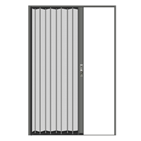 Nouvelle porte pliante invisible en aluminium verrouillable avec moustiquaire de sécurité rétractable en maille diamantée inoxydable anti-chats, chiens et rats