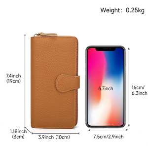 Portefeuille long en cuir pour femmes WESTAL, grande capacité, <span class=keywords><strong>porte</strong></span>-billets, <span class=keywords><strong>porte</strong></span>-<span class=keywords><strong>chéquier</strong></span>, <span class=keywords><strong>porte</strong></span>-<span class=keywords><strong>cartes</strong></span>, portefeuille en cuir véritable pour femmes - Product Image 5