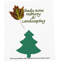 Tarjeta postal de papel semillado con forma de árbol y logotipo personalizado, 4x5, plantable, biodegradable, ecológica, para envíos, regalo, venta al por mayor
