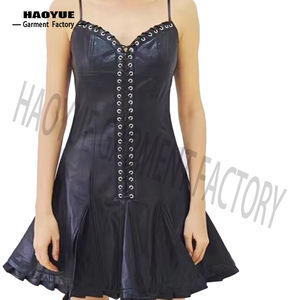 Dames personnalisées <span class=keywords><strong>petite</strong></span> noir Faux cuir PU Mini jupe <span class=keywords><strong>plissée</strong></span> soirée Mini Bandage moulante fente Sexy <span class=keywords><strong>robe</strong></span> courte pour les femmes - Product Image 1