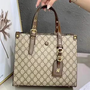 2023 New Arrivals PVC Tote Shoulder Bags Women's Classical Laptop Bags Fashion Large Capacity Shopping Bag For Ladies