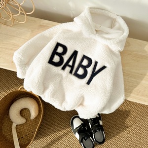 2025 <strong>Winter</strong> <strong>Baby</strong> <strong>Clothes</strong> Plush Sherpa Fleece Oversized Toddler Sweatshirt Romper <strong>Baby</strong> Hoodie Sherpa Fleece Bubble Romper - Product Image 6