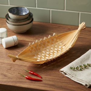 Bandejas de Bambú Desechables Multifuncionales de 5 Pulgadas para Servir Sushi, Platos para Sashimi, Barco de Madera para Sushi, Gia Gia Nguyen - Product Image 3