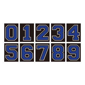 Chữ PVC Sticker vá số cảm thấy huy hiệu DIY PVC sắt trên miếng vá cho túi bóng chày phụ kiện - Product Image 3