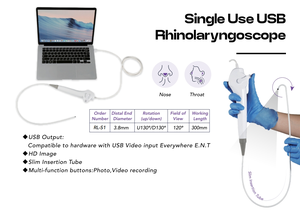 Fleksibel Rhino Laryngoscope BESDATA harga grosir USB ENT tip sekali pakai fleksibel ujung laryngoscope - Product Image 2