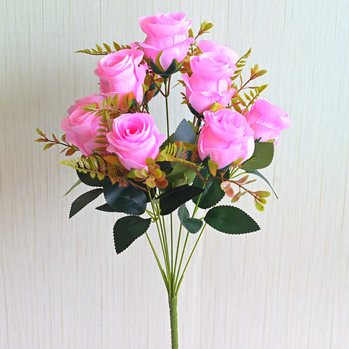China Wholesale Eternal Artificial Rose Flowers Bridal Bouquet Wedding