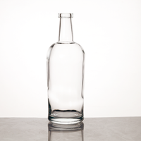 Botol Kaca Embos Khusus Distillery (Bentuk Bulat/Hexagonal) untuk Tequila, Brandy, Whisky - Ukuran Dapat Disesuaikan (700ml-1400ml)
