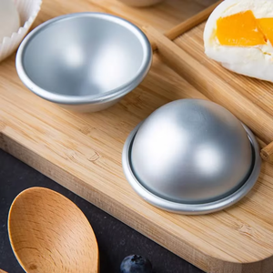 6 tailles bricolage <span class=keywords><strong>demi</strong></span>-boule ronde moule à gâteau <span class=keywords><strong>demi</strong></span>-cercle tartes aux oeufs pudding crème glacée Xue Mei Niang Fondant moules Gadgets de cuisson - Product Image 3