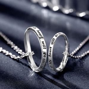 New Fashion Geometric Circle Pendant <b>Necklaces</b> High Quality Fashion Engraved Couple Mobius <b>Ring</b> Pendant <b>Necklace</b> - Product Image 4