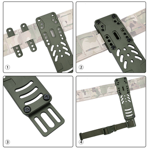 Plaque d'extension de jambe en métal compatible avec la plateforme QLS, adaptateur de holster modulaire pour holster de jambe - Product Image 4