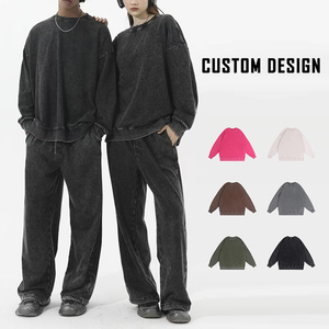 Felpa retrò girocollo in poliestere/cotone lavato con <span class=keywords><strong>stampa</strong></span> digitale, vestibilità ampia <span class=keywords><strong>senza</strong></span> tasche - Product Image 1