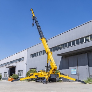 Mini-grue hydraulique télescopique sur chenilles de 8 tonnes, rotation à 360 degrés, portée de levage de 18 m avec flèche de déviation, mobile, type araignée - Product Image 4