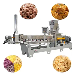 Linea di produzione completa produttore automatico di macchinari per cereali per la colazione fiocchi di mais che fanno macchina per estrusore