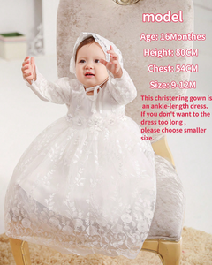 0-24M bordado niñas pequeñas vestidos princesa <span class=keywords><strong>bautizo</strong></span> vestido bebé fiesta vestido <span class=keywords><strong>traje</strong></span> - Product Image 6