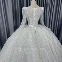 Lscm63 Nouvelle robe de mariée longue et luxueuse avec paillettes, robe de mariée, robe de mariée Jancember