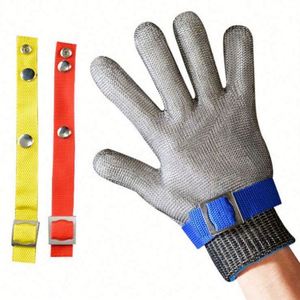 Anti-cut Gardening Gloves Safety Cut Proof Stab Resistant Stainless Steel <b>Wire</b> Metal <b>Mesh</b> 5 Finger Outdoor <b>Garden</b> Work Gloves - Product Image 1