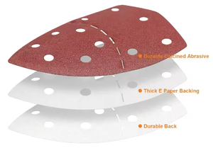 150mm 6 pouces rouge 8 trous disques abrasifs crochet et boucle disque de ponçage - Product Image 2