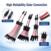 Connecteur de branche solaire de type Y en cuivre à haute conductivité, 1000 VDC, IP67, étanche, adaptateur de câble photovoltaïque, panneau solaire