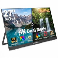 Moniteur portable 27 pouces FHD 288Hz double mode, écran de jeu IPS HDR 500 Nits, support VESA réglable pour PS5