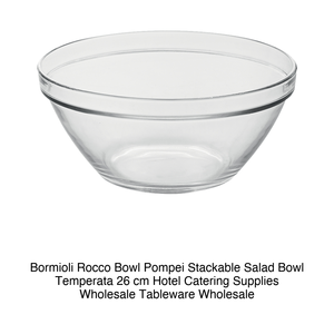 ชามสลัดแก้วเทมเปอร์แบบซ้อนได้ โปเปียมี ขนาด Ø 26 ซม. ยี่ห้อ Bormioli Rocco - Product Image 2