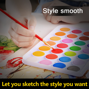 Ensemble de pigments d'<span class=keywords><strong>aquarelle</strong></span> solides Giorgione 28 couleurs avec pinceau en nylon pour la peinture à l'<span class=keywords><strong>aquarelle</strong></span> sur papier ou toile - Product Image 4