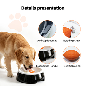 Comedero Lento Portátil de Plástico Seguro para Perros, Cuenco Giratorio con Bola para Lamer Vigorosamente; Alivia la Ansiedad y Calma a los Perros - Product Image 5