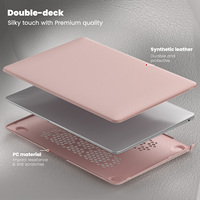 Housse de béquille en PU pour ordinateur portable noir gris rose or pour Mac Book Air 13 2018/2020 Fit modèle A2337 M1 A2179 A1932
