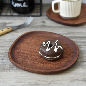 Ensemble de plateaux de service en bois massif avec poignée pour tasses à thé, fruits, accessoires de pâtisserie 80-110 Char - Product Image 2