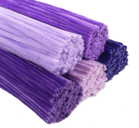 Kit de 300 nettoyeurs de tuyaux en fil de fer polyester faits à la main pour l'école, avec ruban floral coloré pour l'emballage de fleurs