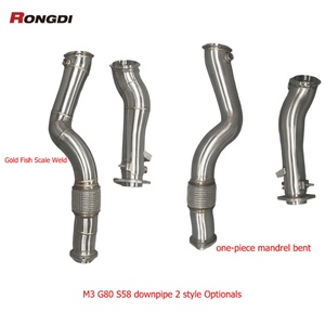 ท่อไอเสียตรงลดขนาดทำจากสแตนเลส 304 สำหรับ BMW M3 M4 G80 G82 S58 3.0T ปี 2021-2024 - Product Image 1