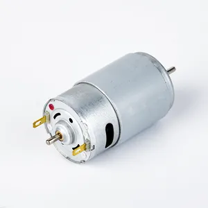 9.6v 12v מגנט קבוע 2.3mm Doouble-פיר מוברש שיער מייבש rs 390 395 DC מנוע עם מתכת/פלסטיק כיסוי