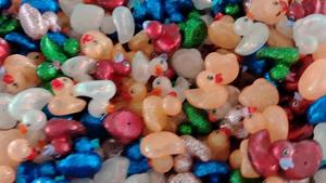 Rubber Small Glitter Ducks <b>Bath</b> Plastic Floating Kids Shower Baby Toy Colorful Mini Yellow Duck for Children - Product Image 6