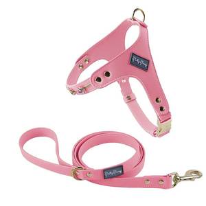 Arnés de Cuero Suave para Perro con Lazo Brillante y Pedrería, Arnés de Seguridad para Cachorros para Pasear y Fiestas - Product Image 1