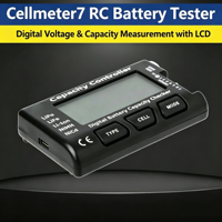 Cellmeter7 1-7S Vérificateur numérique de capacité de batterie Lipo LiFe Li-ion NiMH NiCd Testeur de tension de cellule pour RC FPV UAV