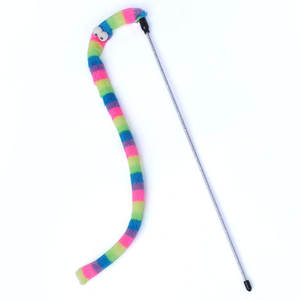 <b>Toys</b> for Pets Colorful Cute Rainbow Caterpillar <b>Cat</b>-Teasing Stick Funny Playing Wand Kitten Teaser <b>Interactive</b> Movement <b>Toy</b> - Product Image 4