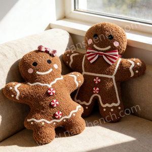 Cojín de Sofá con Forma de Hombre de Jengibre Navideño Nanshen NS250714, Cojín de Poliéster con Forma de <span class=keywords><strong>Galleta</strong></span>, Tamaño Personalizado de Fábrica, Gran Venta - Product Image 2