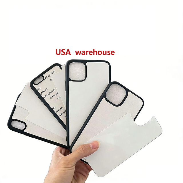 Sublimation Phone Cases Blank Wholesale Gifts 2d for 14 Plus 15 Pro Max USA Warehouse Blank Sublimation Phone case for iphone