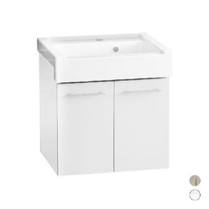 Mueble de Baño Suspendido con Lavabo de Cerámica de 2 Puertas, 60x50 cm - Product Image 3