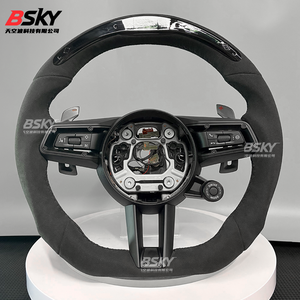 Volant standard en cuir noir pour modèles <span class=keywords><strong>Porsche</strong></span> Panamera Cayenne Macan 718 <span class=keywords><strong>911</strong></span> 918 997 991 970 971 Boxster Cayman - Product Image 1