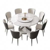 Table à manger rotative circulaire de style chinois moderne, idéale pour la maison, l'hôtel, l'appartement ou la villa - Offre spéciale