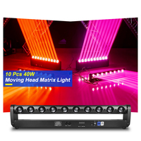 SHTX 10x40w Barre lumineuse LED mobile, lumière stroboscopique, lumière de lavage, bande lumineuse DMX pour scène, DJ, discothèque, club, 10*40w RGBW 4 en 1, faisceau mobile, barre lumineuse