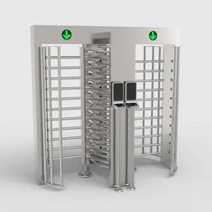 스와이프 카드 및 안면 인식을 지원하는 자동 전체 높이 회전식 중국 이중 도어 전체 높이 회전식 - Product Image 1