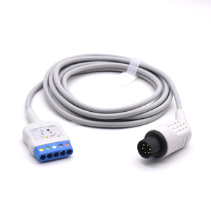 Mindray MEC 1000/1200 Cable troncal ECG Compatible para 5 derivaciones Cable de <span class=keywords><strong>paciente</strong></span> ECG para accesorios de monitores de pacientes médicos - Product Image 1