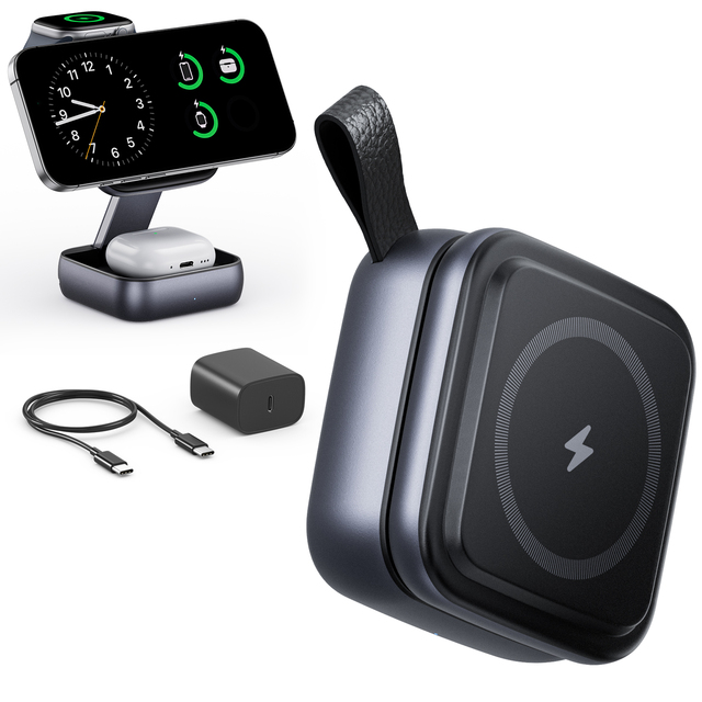 2026 3 in 1 Wireless Charger Magnetic Phone Fast Charger 3in1 Smart Watch Qi1 15W Super Slim Stand Sleek for iPhone