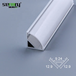 Profilé LED en aluminium pour bande lumineuse, profilé d'angle extrudé pour carrelage, bande de lumière LED en forme de canal - Product Image 4