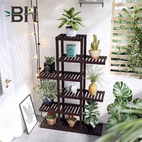 Support à plantes pour plantes d'intérieur et d'extérieur, étagère à fleurs en bambou à plusieurs niveaux, présentoir à plantes pour salon jardin coin Pat