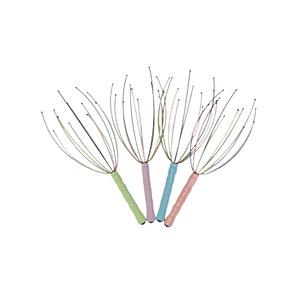Cepillo de masaje para el cuero cabelludo con forma de pulpo de acero inoxidable para relajación y uso doméstico - Product Image 1