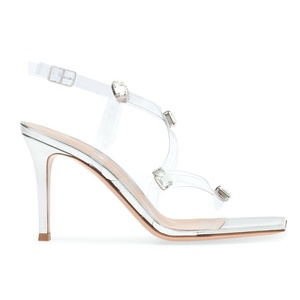 Scarpe personalizzate <span class=keywords><strong>con</strong></span> Logo Branding 2023 Luxury Ladies trasparente donna tacchi alti <span class=keywords><strong>con</strong></span> <span class=keywords><strong>pietre</strong></span> <span class=keywords><strong>sandali</strong></span> Sexy scarpe da sposa da sposa - Product Image 2